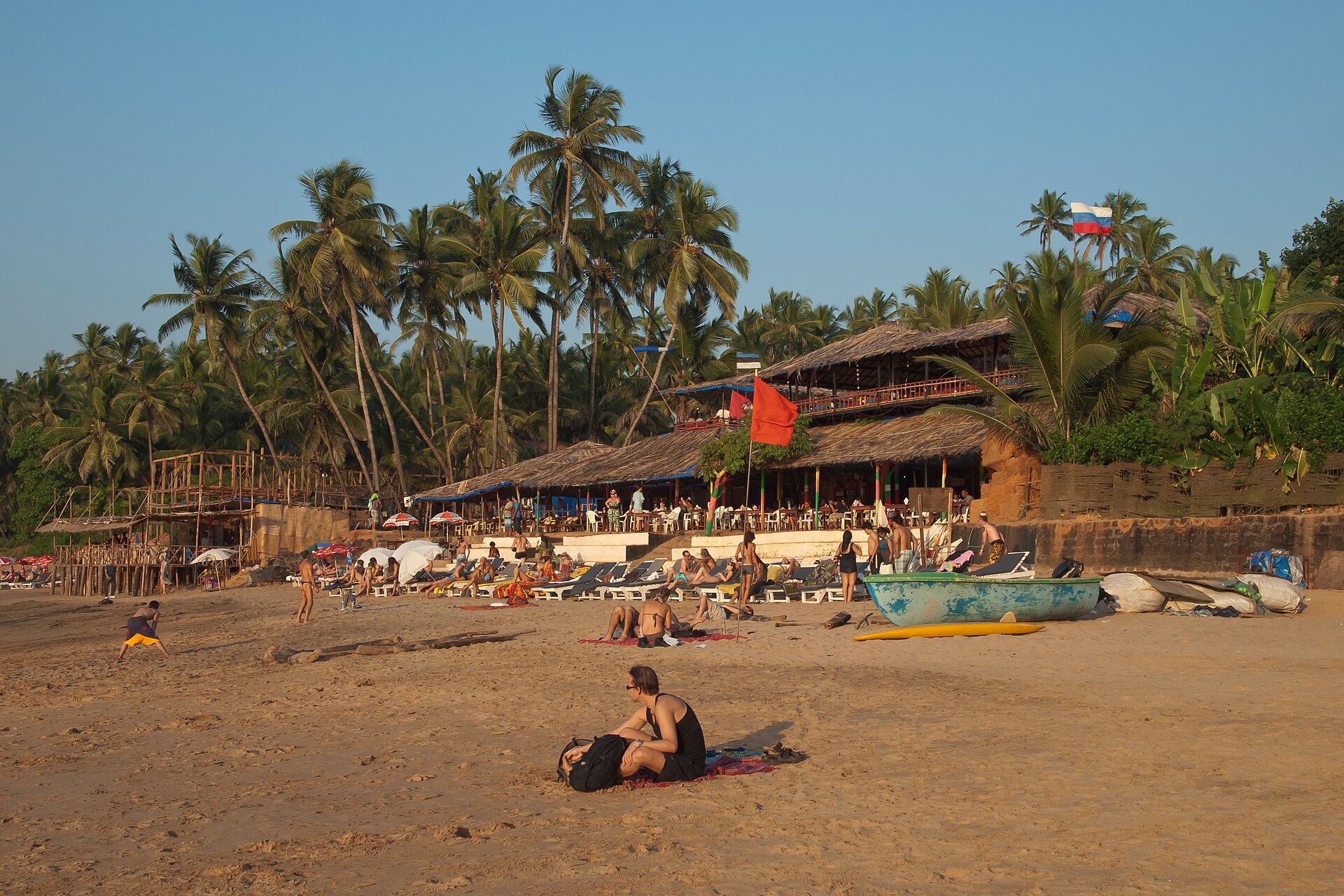 Curlies beach shack at Anjuna Beach, Goa